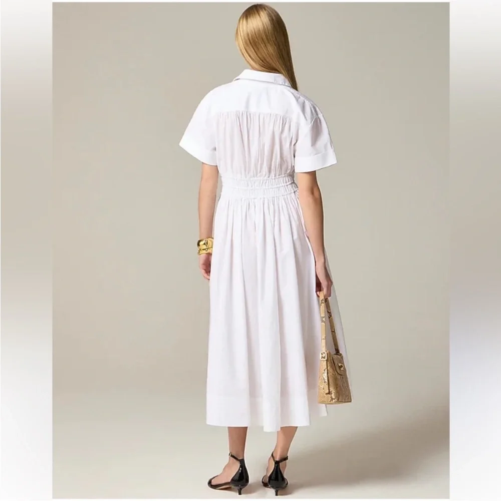 J. Crew White Elena Shirt Dress